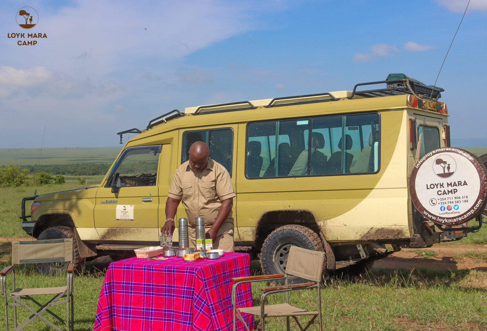 Colazione e cena nel bush